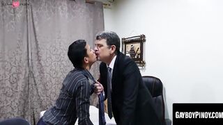 Asian Twinks - Raw Office Sex with Daddy