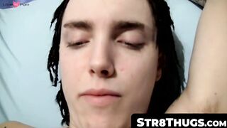 Straight Thug Jacking Off And Shooting A Huge Load For The Ladies!