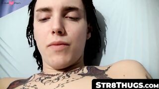 Straight Thug Jacking Off And Shooting A Huge Load For The Ladies!