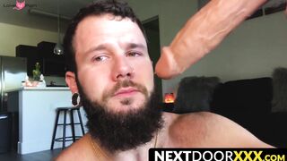 Next Door XXX's Huge DILDO Ride & Stroke Session with JOHNNY HILL