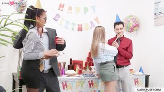 Office Party Gone Wild! Sexually Charged Co-Workers Engage In A Steamy Orgy