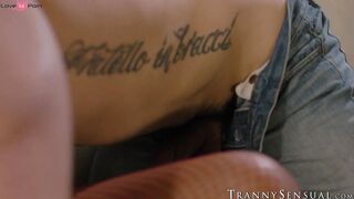 Ebony Ts Dominatrix Anal Training For Step-Brother's Ass