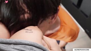 Big Boob Babe Uses Her Magic Wand to Orgasm