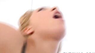 Slender Babe Rides Monster Dick - Hardcore Sex with Big Ass Blonde