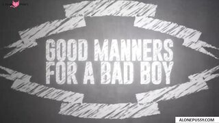Good-mannered BDSM Dominatrix Teaches Submissive Lessons In Humility