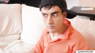 Big Boob Babe Gives Handjob With A Twist - POV