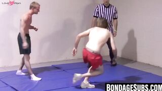 Hardcore Wrestling Action - Naked Brawl Between Hunks