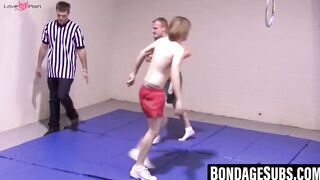 Hardcore Wrestling Action - Naked Brawl Between Hunks