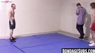 Hardcore Wrestling Action - Naked Brawl Between Hunks