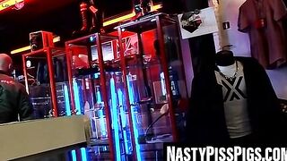 3way muscle hunks domination scene - bondage fetish action in dungeon