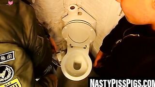 3way muscle hunks domination scene - bondage fetish action in dungeon