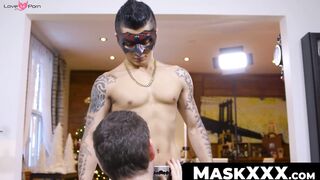 Masked Stud Reveals His True Identity To Dude In Hot Threesome
