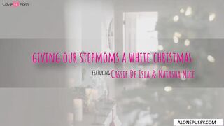 Step-Mom's Christmas Gift - Blowjob & Creampie Compilation