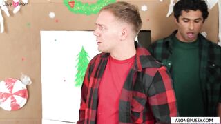 Step-Mom's Christmas Gift - Blowjob & Creampie Compilation