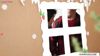 Step-Mom's Christmas Gift - Blowjob & Creampie Compilation