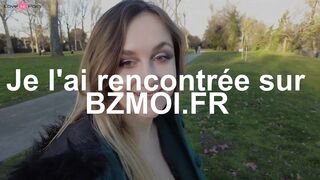 French Babe Masturbates in Public Park with Thong - Amateur Freak