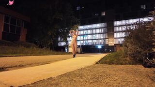 French Maid LouLou Fingers Herself in Public