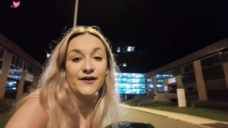 French Maid LouLou Fingers Herself in Public