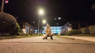 French Maid LouLou Fingers Herself in Public