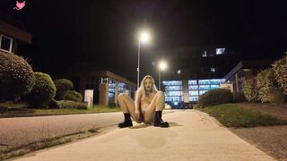 French Maid LouLou Fingers Herself in Public