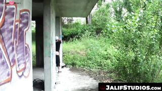 Outdoor Muscle Domination - Big Dick Dominatrix Submitting To Huge Stud