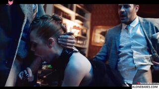 Scandalously Hot Blonde Babe Gets Fucked Hard By A Hunk In His Office