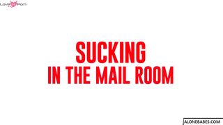 Hot MILF Sucks Mailman's Dick In The Post Office - POV Blowjob