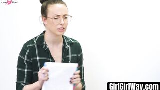 Four-way Lesbo Party at GirlGirl Way" or "Lesbians Gone Wild on Each Other", both are suitable as they highlight that this is girl-on-girl action with four girls involved (Maya Kend