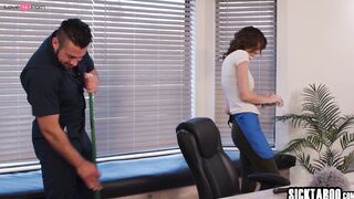 Double Team Cleaning Frenzy - Janitor Porn Parody