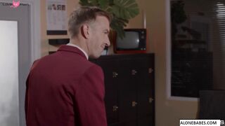 No Tell Motel Part II - Busty Blonde MILF Rides Big Dick POV Style