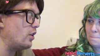 Amateur Blonde Babe Sara Knight Sucks Off Her Man's Dick in POV Style