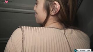 Frenchie Bombshell - French Maid Roleplay with Hot Blonde Teen Fucked Hard by Older Man