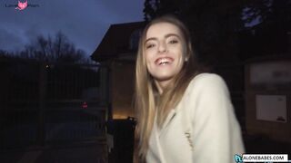 Frenchie Bombshell - French Maid Roleplay with Hot Blonde Teen Fucked Hard by Older Man