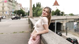 Hot Babe Cassandra Flashes Her Big Boobs While Walking In The Streets
