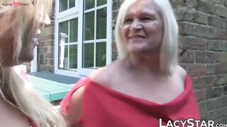 3way FFM Threesome with Blondie Milf Lacy Star - Hardcore Sex & Creampied