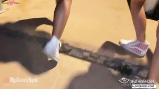 Public Beach Blowjobs - MySweetApple X & DeathBySnusNu Amateur Swinger Orgy