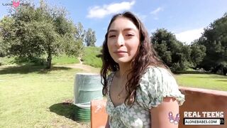 Public Creampie Surprise! Amber Summer Gets Fucked Outdoors
