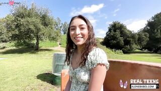 Public Creampie Surprise! Amber Summer Gets Fucked Outdoors