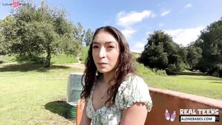 Public Creampie Surprise! Amber Summer Gets Fucked Outdoors