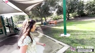 Public Creampie Surprise! Amber Summer Gets Fucked Outdoors