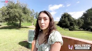 Public Creampie Surprise! Amber Summer Gets Fucked Outdoors