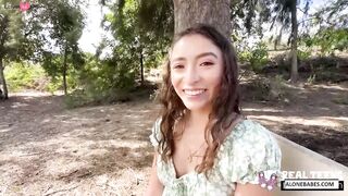 Public Creampie Surprise! Amber Summer Gets Fucked Outdoors