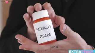 Tiny Petite Vixen Swallows Huge Dick in Fake Growth Pills Prank