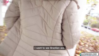 Busty Brazil Babe Struggles to Pay Rent in Hot MILF Striptease