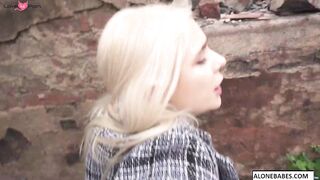 Prague Sausage Party - Hot Blonde Babe Stuffing Her Mouth With Delicious Meat