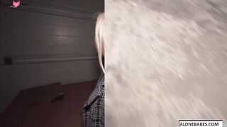 Prague Sausage Party - Hot Blonde Babe Stuffing Her Mouth With Delicious Meat