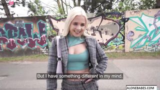 Prague Sausage Party - Hot Blonde Babe Stuffing Her Mouth With Delicious Meat