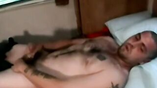 Hairy MILF Gives Older Man A Blowjob And Hand Job For His Birthday