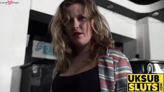 UK Sub Slut Passionate Anal Threesome with Hot Blonde MILF & Hunk