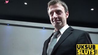 UK Sub Slut Passionate Anal Threesome with Hot Blonde MILF & Hunk